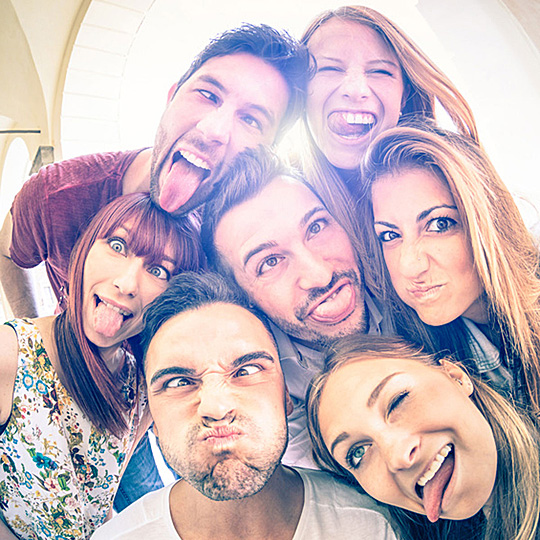 Selfie mit Freunden