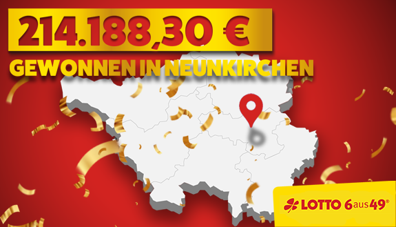Saarlandkarte Markierung bei Neunkirchen
