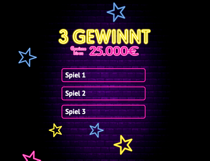 Online Los 3 Gewinnt Spielauswahl