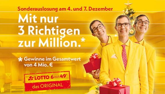 Lotto 6aus49 Sonderauslosung vom 4. und 7.12., abgeschlossen