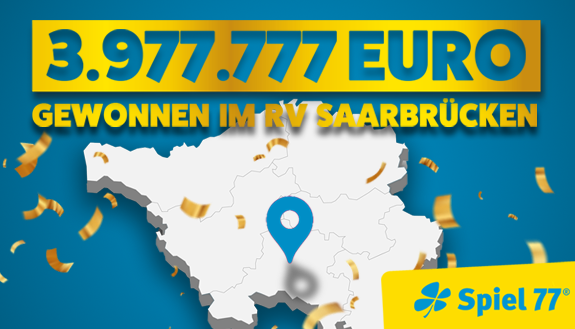 Symbolfoto Gro&szlig;gewinn Spiel 77 im Regionalverband Saarbr&uuml;cken