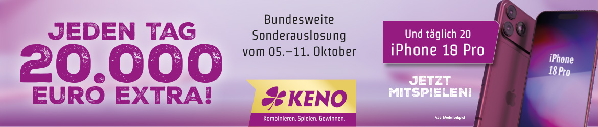 Jeden Tag extra Gewinne bei KENO