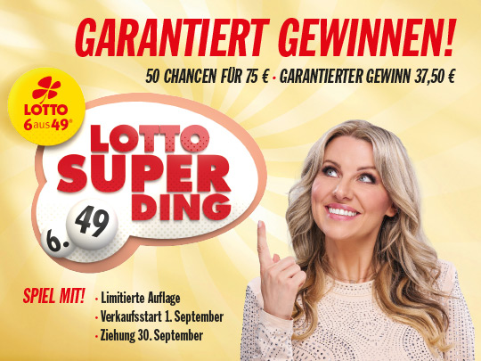 Garantiert gewinnen mit dem LOTTO SuperDing