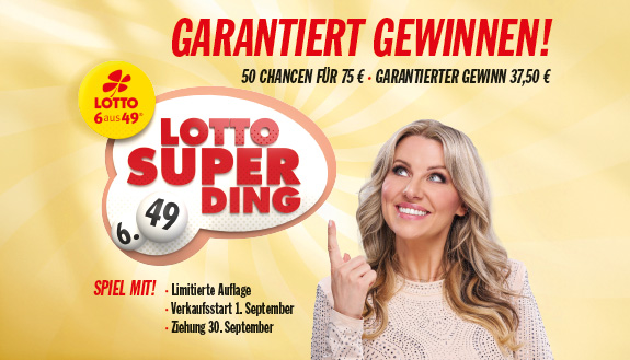 mit dem Lotto Superding garantiert gewinnen