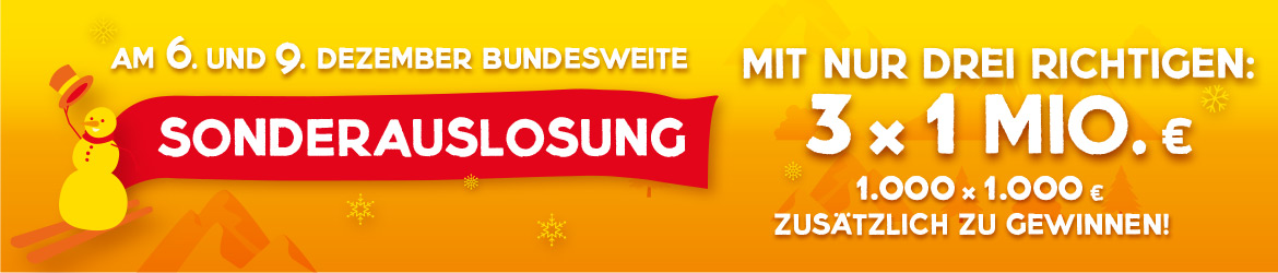 Nikolaus Sonderauslosung Lotto
