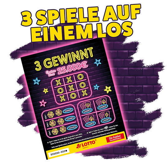 3 Gewinnt Rubbellos