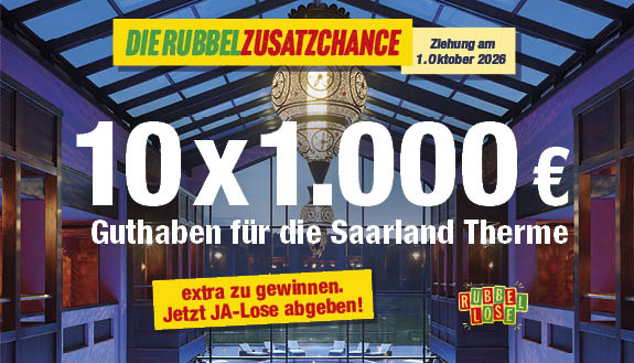 10 x 1.000 &euro; zu gewinnen bei RubbelZusatzChance