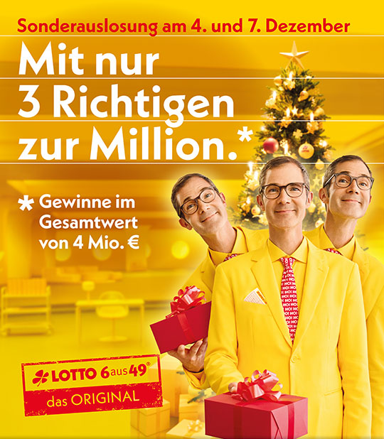 Lotto 6aus49 Sonderauslosung vom 4. und 7.12., abgeschlossen