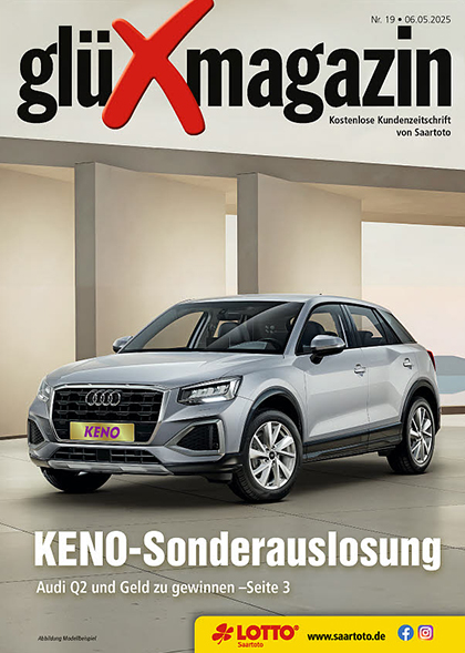 Titelseite des 'glüXmagazin', Ausgabe Nr. 19 vom 6. Mai 2025