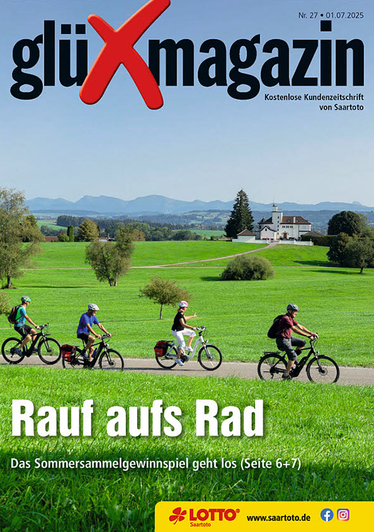 Titelseite des 'glüXmagazin', Ausgabe Nr. 27 vom 1. Juli 2025 