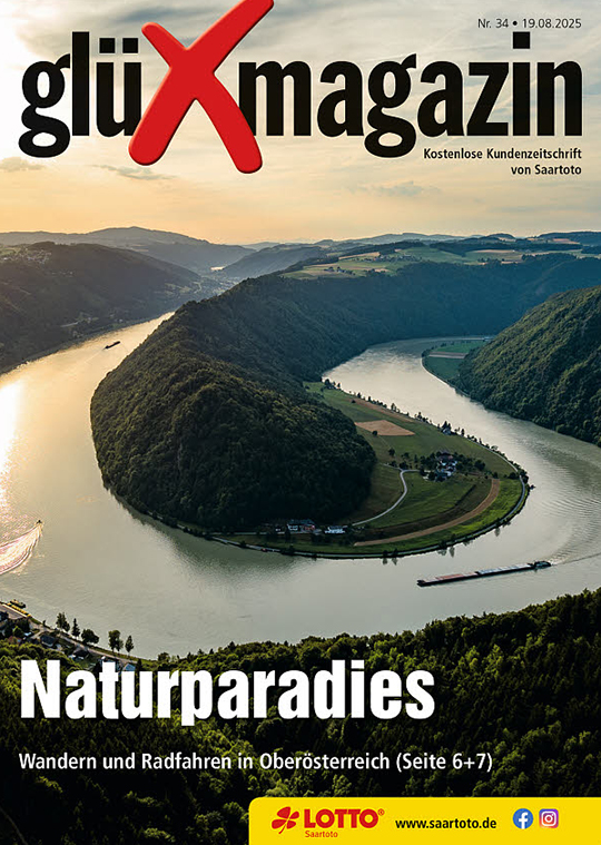 Titelseite des 'glüXmagazin', Ausgabe Nr. 34 vom 19. August 2025 