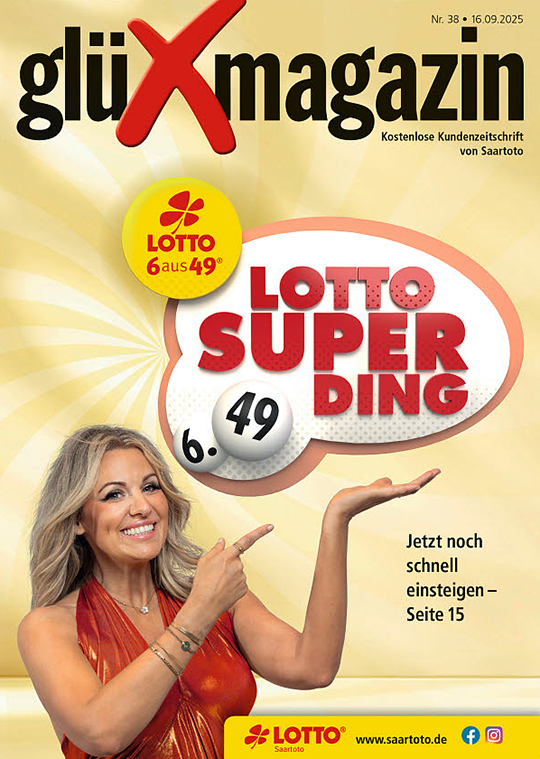 Titelseite des 'glüXmagazin', Ausgabe Nr. 38 vom 16. September 2025 