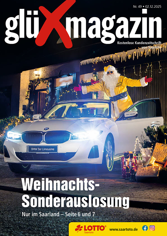 Titelseite des 'glüXmagazin', Ausgabe Nr. 49 vom 2. Dezember 2025 