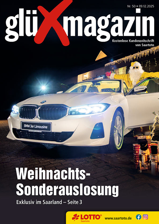 Titelseite des 'glüXmagazin', Ausgabe Nr. 50vom 9. Dezember 2025 