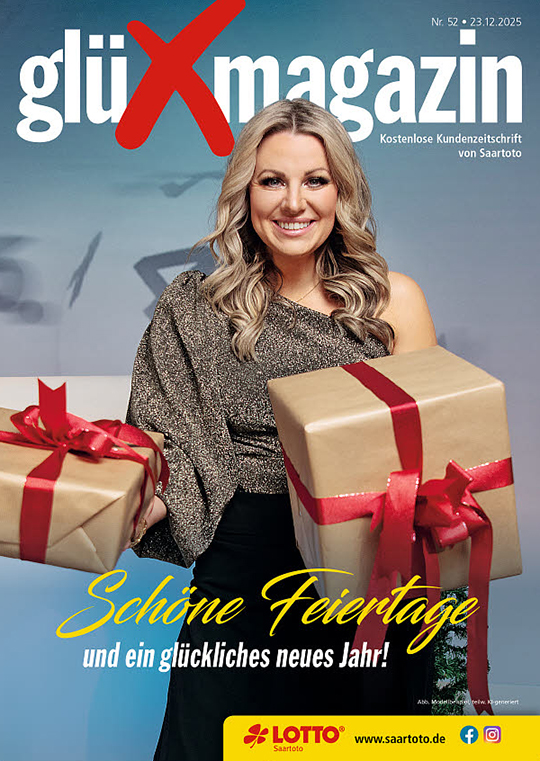Titelseite des 'gl&uuml;Xmagazin', Ausgabe Nr. 52 vom 23. Dezember 2025 